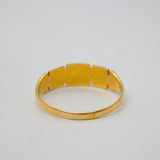 Victorian 18ct Yellow Gold, Coral, Seed Pearl Floral Dress Ring Antique c1880