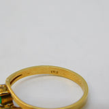 20th Century 18ct Gold & 0.2ct Cushion Cut Emerald Dress Ring Antique c1930