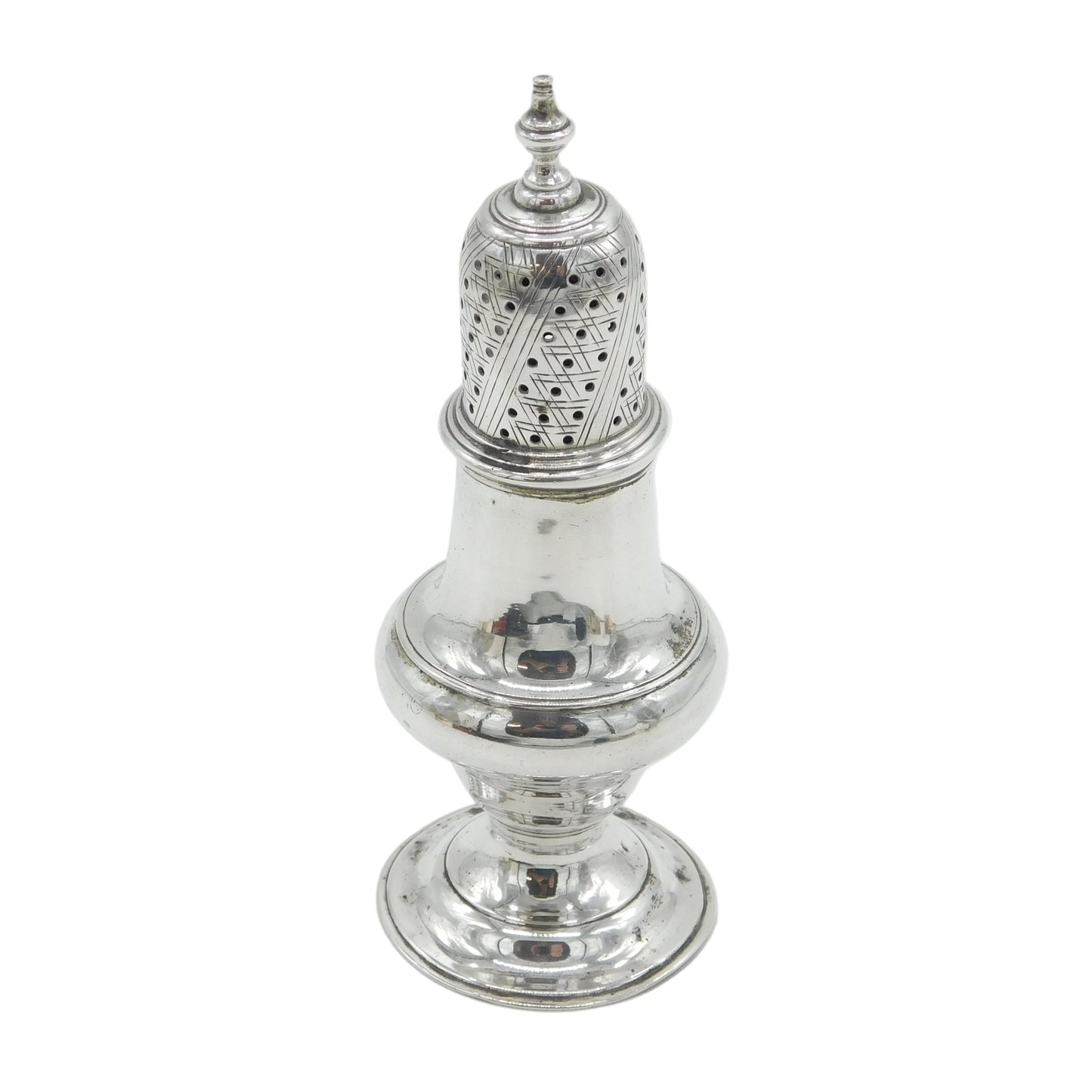 George III Sterling Silver Muffineer Sugar Caster Antique 1777 London