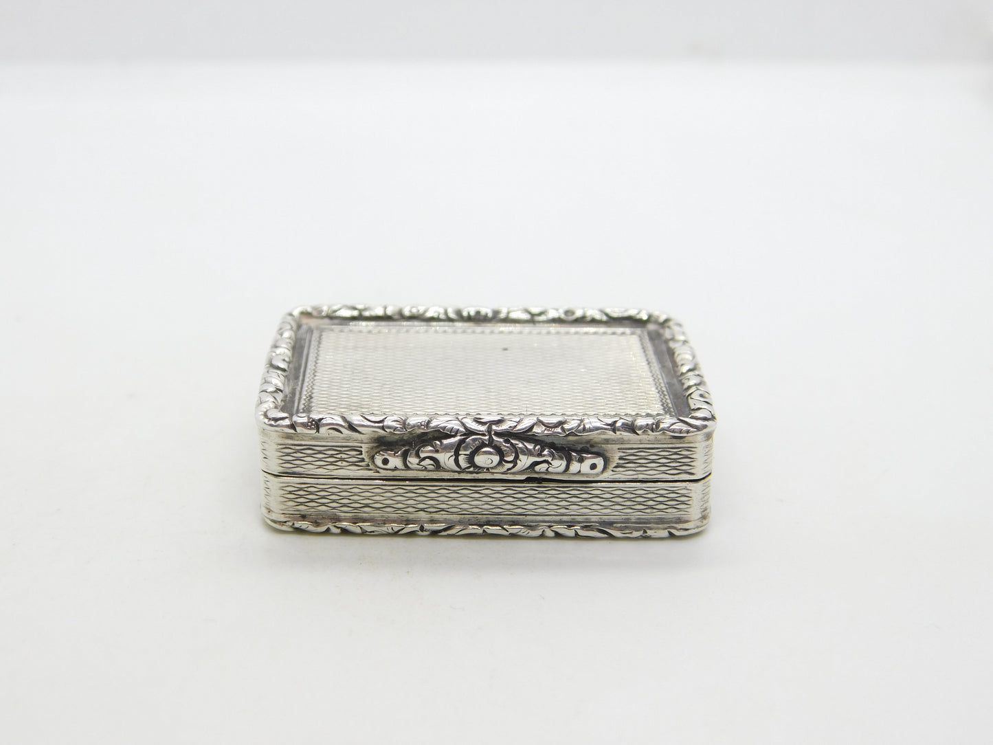 George IV Sterling Silver Floral Pattern Vinaigrette Antique 1822 London