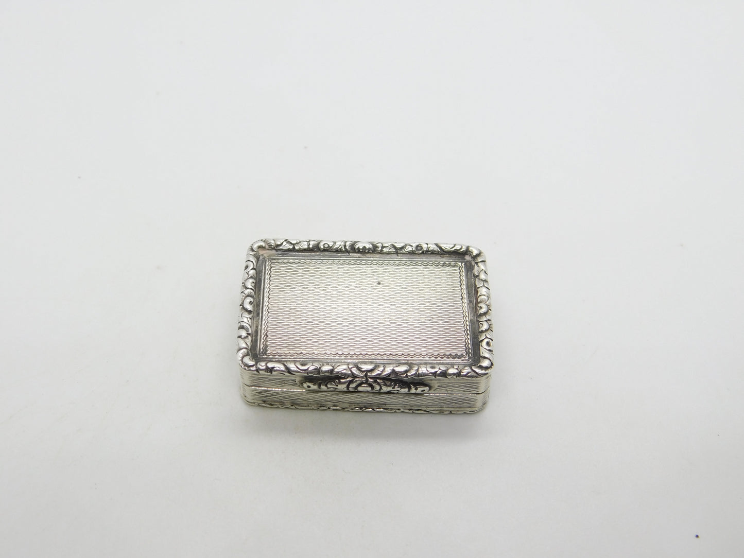 George IV Sterling Silver Floral Pattern Vinaigrette Antique 1822 London
