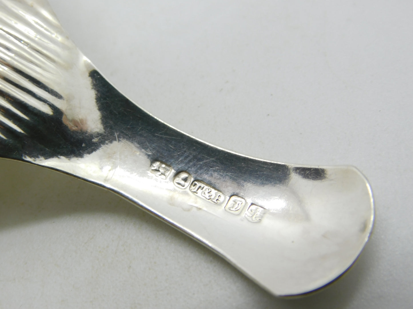 William IV Sterling Silver Bright Cut Tea Caddy Spoon Antique 1832 Birmingham
