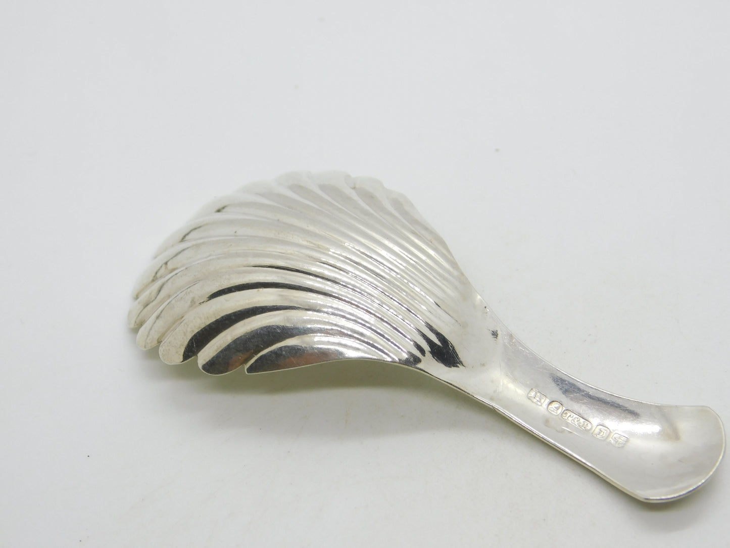 William IV Sterling Silver Bright Cut Tea Caddy Spoon Antique 1832 Birmingham
