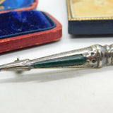 Robert Allison Scottish Sterling Silver Agate, Bloodstone, Citrine Brooch Vintage Edinburgh 1962