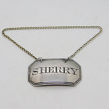 George III Sterling Silver Bright Cut Sherry Decanter Label Antique 1818 London