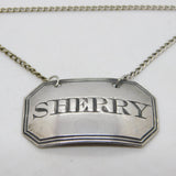 George III Sterling Silver Bright Cut Sherry Decanter Label Antique 1818 London