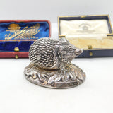Sterling Silver Hedgehog Figurine Sculpture Vintage 1997 Birmingham