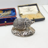 Sterling Silver Hedgehog Figurine Sculpture Vintage 1997 Birmingham