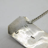 George III Sterling Silver Madeira Decanter Label Antique 1818 Birmingham