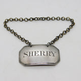 George IV Sterling Silver Sherry Decanter Label Antique 1828 London