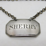George IV Sterling Silver Sherry Decanter Label Antique 1828 London