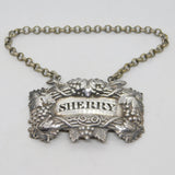 George IV Sterling Silver Grape Form Sherry Decanter Label Antique 1830 London