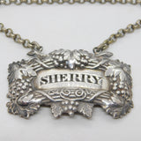 George IV Sterling Silver Grape Form Sherry Decanter Label Antique 1830 London