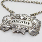 George IV Sterling Silver Grape Form Sherry Decanter Label Antique 1830 London