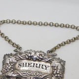 George IV Sterling Silver Grape Form Sherry Decanter Label Antique 1830 London