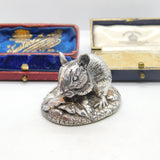 Sterling Silver Field Mouse Figurine Sculpture Vintage 1998 Birmingham