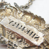 George IV Sterling Silver Grape Form Sherry Decanter Label Antique 1830 London