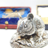 Sterling Silver Field Mouse Figurine Sculpture Vintage 1998 Birmingham