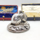 Sterling Silver Field Mouse Figurine Sculpture Vintage 1998 Birmingham