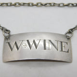 George III Sterling Silver W. 'White Wine' Decanter Label Antique c1800