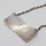 George III Sterling Silver W. 'White Wine' Decanter Label Antique c1800