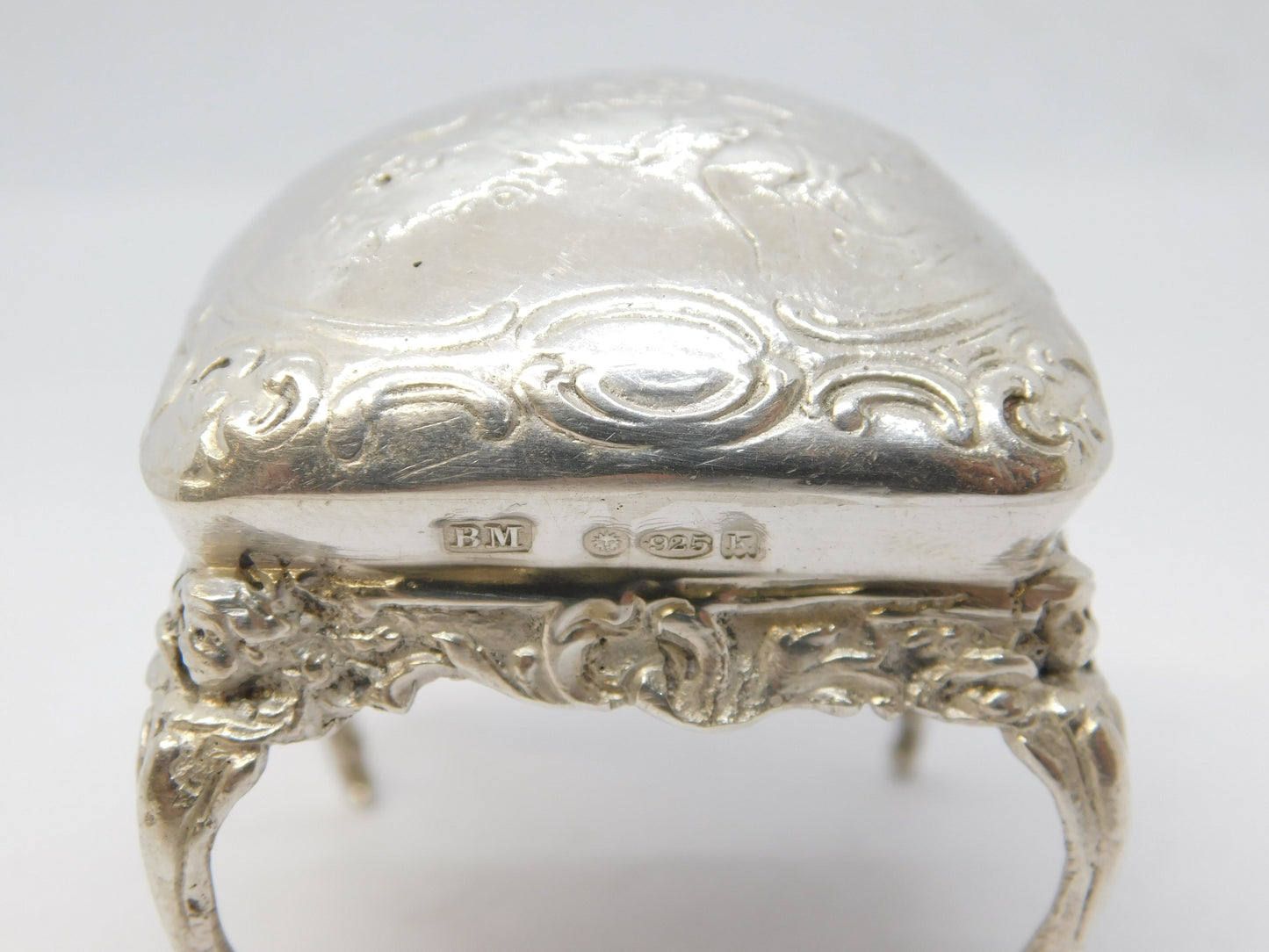 Edwardian Sterling Silver Dolls House Stool Ornament Antique 1909 London