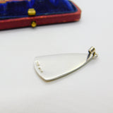 Sterling Silver & Colourful Enamel Rose Flower Drop Pendant 1983 Birmingham