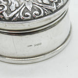 Sterling Silver Art Nouveau Pattern Jewellery Box Vintage 1992 Birmingham