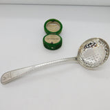 George III Sterling Silver Deer Crest Sugar Caster Spoon Antique 1774 London