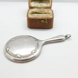 Sterling Silver Chatelaine Mirror Fob Pendant 1921 Birmingham Antique Art Deco