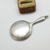 Sterling Silver Chatelaine Mirror Fob Pendant 1921 Birmingham Antique Art Deco