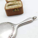 Sterling Silver Chatelaine Mirror Fob Pendant 1921 Birmingham Antique Art Deco