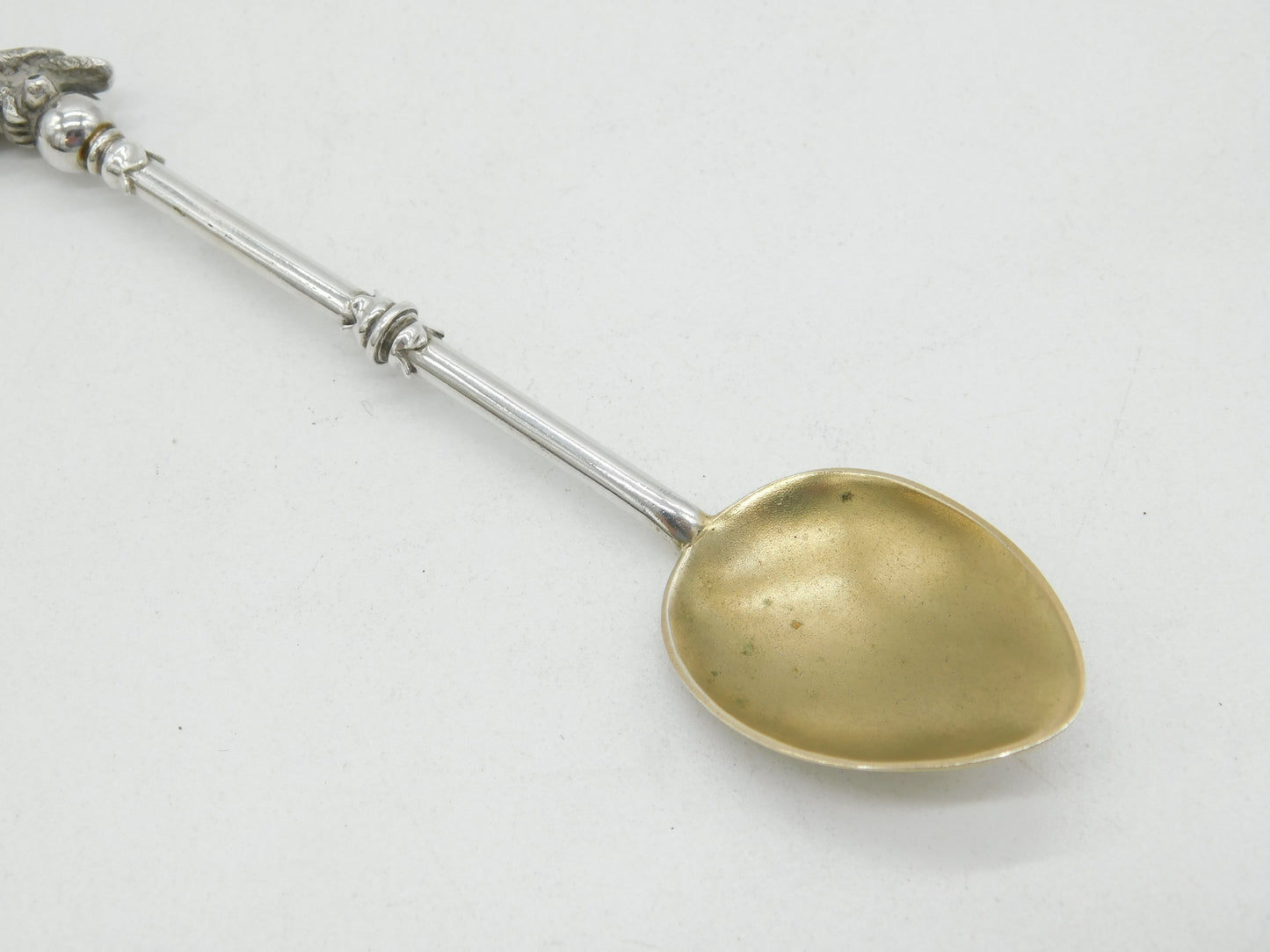 Australian Victorian Sterling Silver Kookaburra Bird Souvenir Spoon Antique c1890