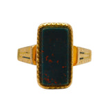 19th Century 9ct Gold Large Bloodstone Panel Signet Ring Antique c1840