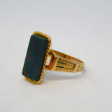19th Century 9ct Gold Large Bloodstone Panel Signet Ring Antique c1840
