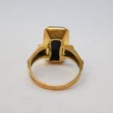 19th Century 9ct Gold Large Bloodstone Panel Signet Ring Antique c1840