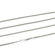 19th Century Sterling Silver Long Guard Muff Chain Necklace 160cm Antique c1860