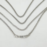 19th Century Sterling Silver Long Guard Muff Chain Necklace 160cm Antique c1860