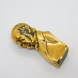 Victorian Brass Novelty Vesta Case PM William Gladstone Antique c1860