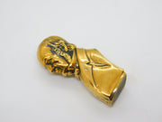 Victorian Brass Novelty Vesta Case PM William Gladstone Antique c1860