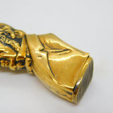 Victorian Brass Novelty Vesta Case PM William Gladstone Antique c1860