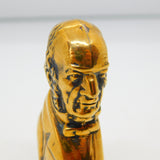 Victorian Brass Novelty Vesta Case PM William Gladstone Antique c1860