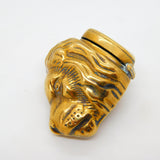 Victorian Brass Novelty Lion Head Vesta Case Antique c1860
