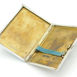 Sterling Silver Guilloche Enamel Venice Scene Cigarette Case 1931 Antique Deco