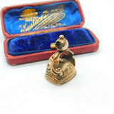 Victorian Rolled Gold Opening Mourning Fob With Carnelian Seal Antique c1860