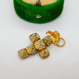 Sterling Silver Gilt Masonic Ball Cross Pendant Fob Antique c1920 Art Deco