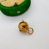 Sterling Silver Gilt Masonic Ball Cross Pendant Fob Antique c1920 Art Deco