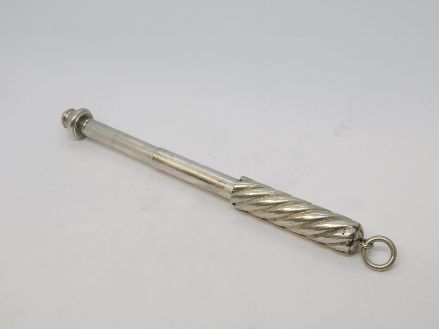 Sampson Mordan 19th Century Large Sterling Silver Telescopic Pencil Fob Antique c1890