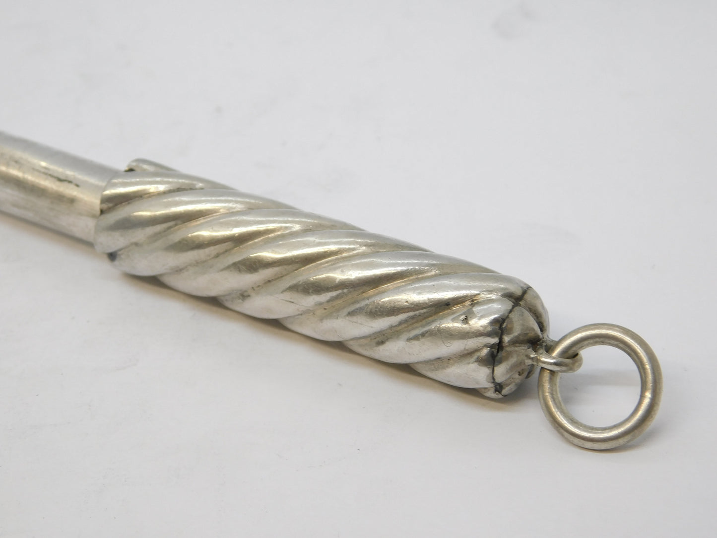 Sampson Mordan 19th Century Large Sterling Silver Telescopic Pencil Fob Antique c1890