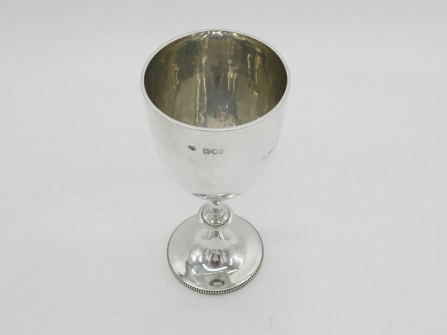 Victorian Sterling Silver Goblet Cup of Military Interest Antique 1901 London